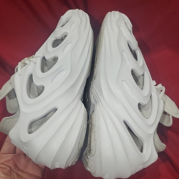 Adidas AdiFOM Q White and Gray Athletic Shoes with Futuristic Design